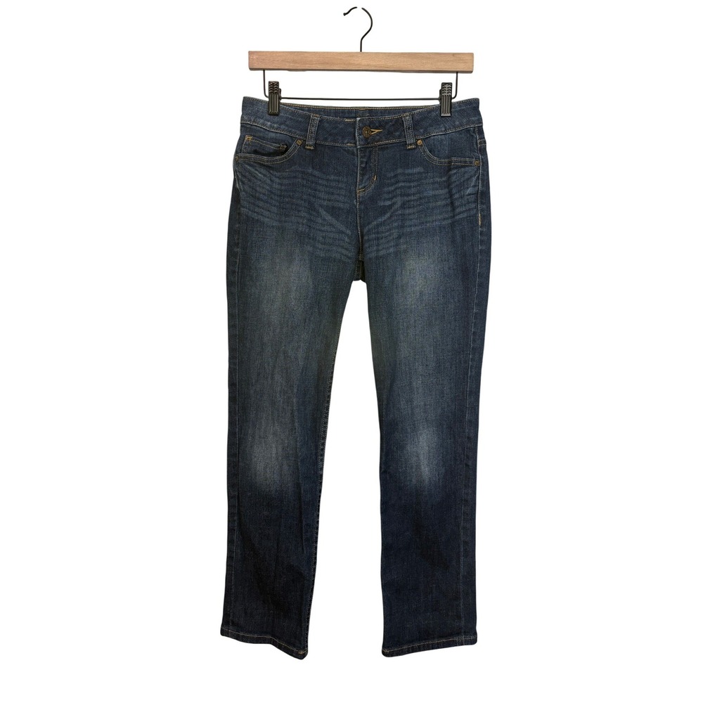 Simply Vera Vera Wang Women's Dark Wash Straight Leg Jeans Size 4 Flap Pockets